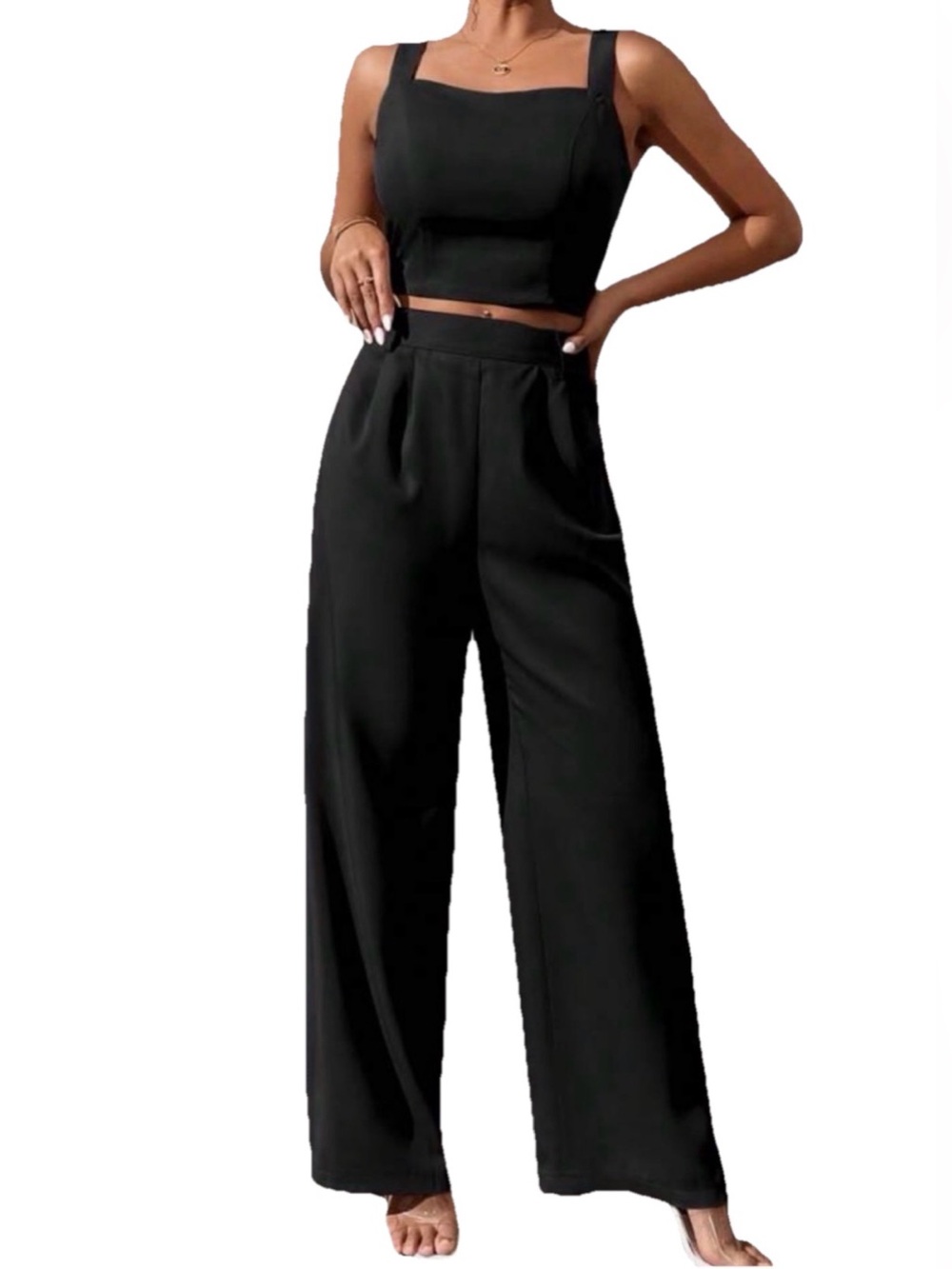 NIAY Unity Shirred Cami Top & Wide Leg Pants